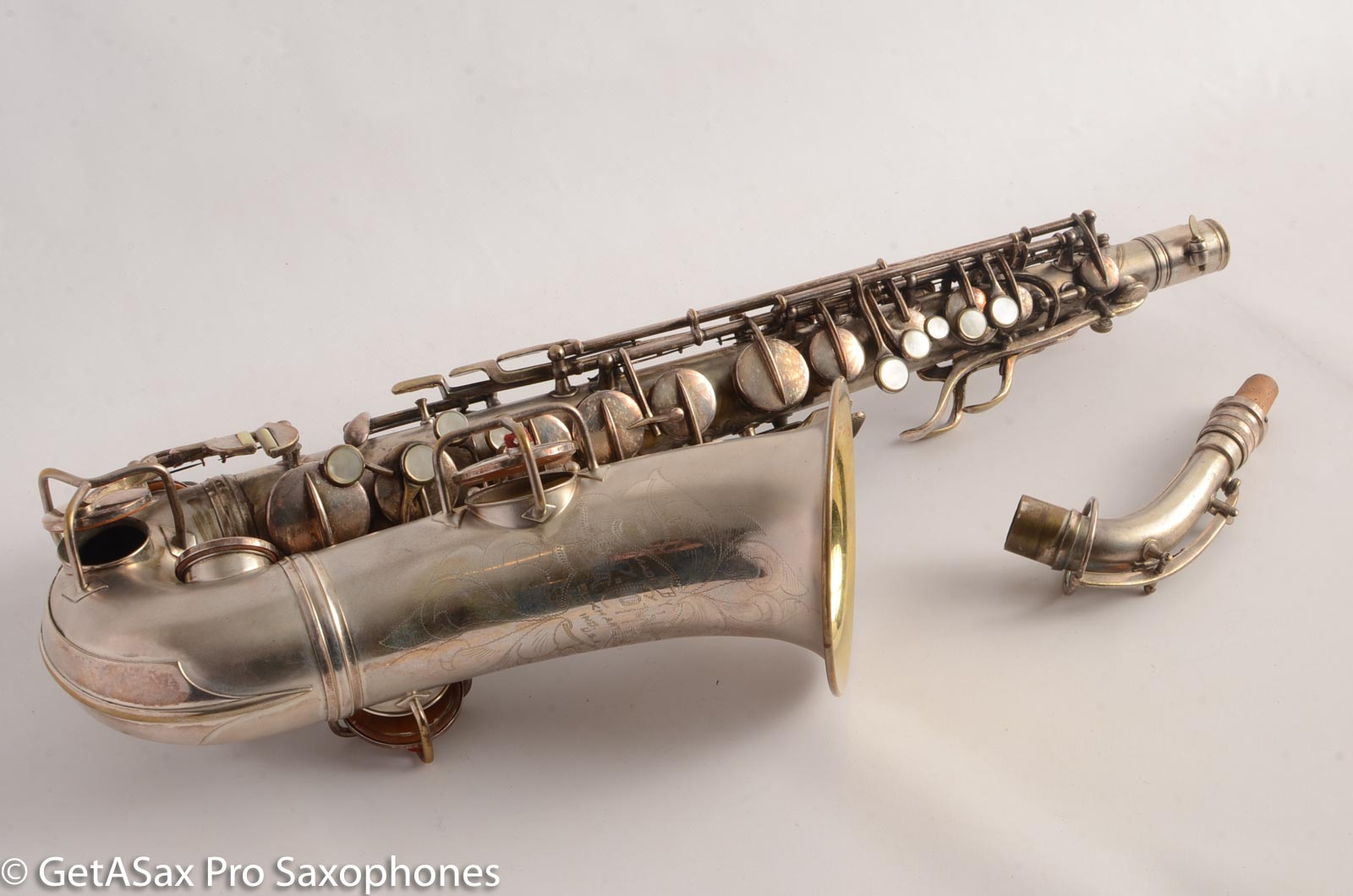 Conn New Wonder II Chu Berry Alto Saxophone 1925 Original Silver 
