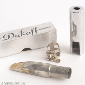 Silver Tenor Saxophone Metal Mouthpiece with Cap&Ligature Almencla Sax Mouthpiece 