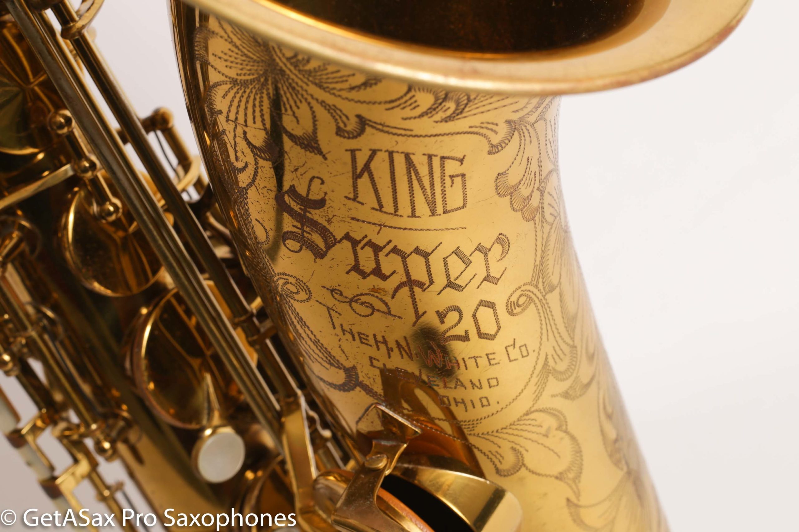 King Super 20 Tenor Saxophone Full Pearls Original Lacquer www