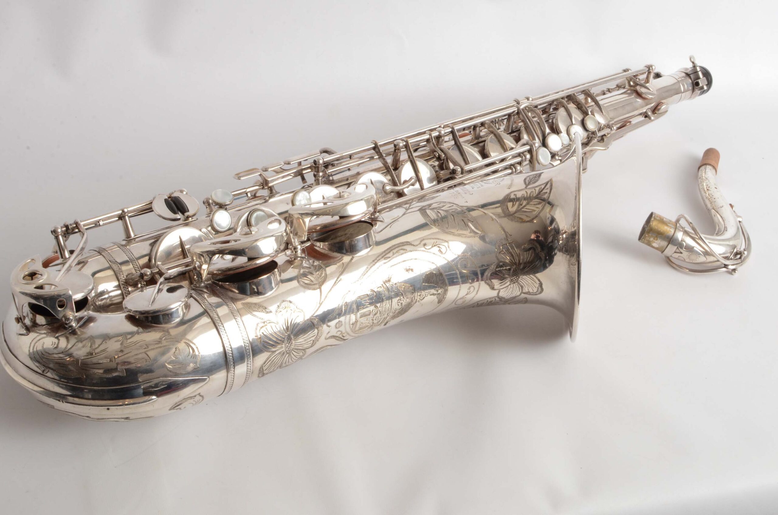 Selmer Balanced Action Tenor 1940 Silver Replate Extra Engraving Amazing Player 29738 | www.GetASax.com Selmer Balanced Action Tenor 1940 Silver Replate Extra Engraving Amazing Player 29738 | www.GetASax.com